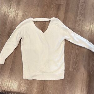 Classic Cream V-Neck Sweater
